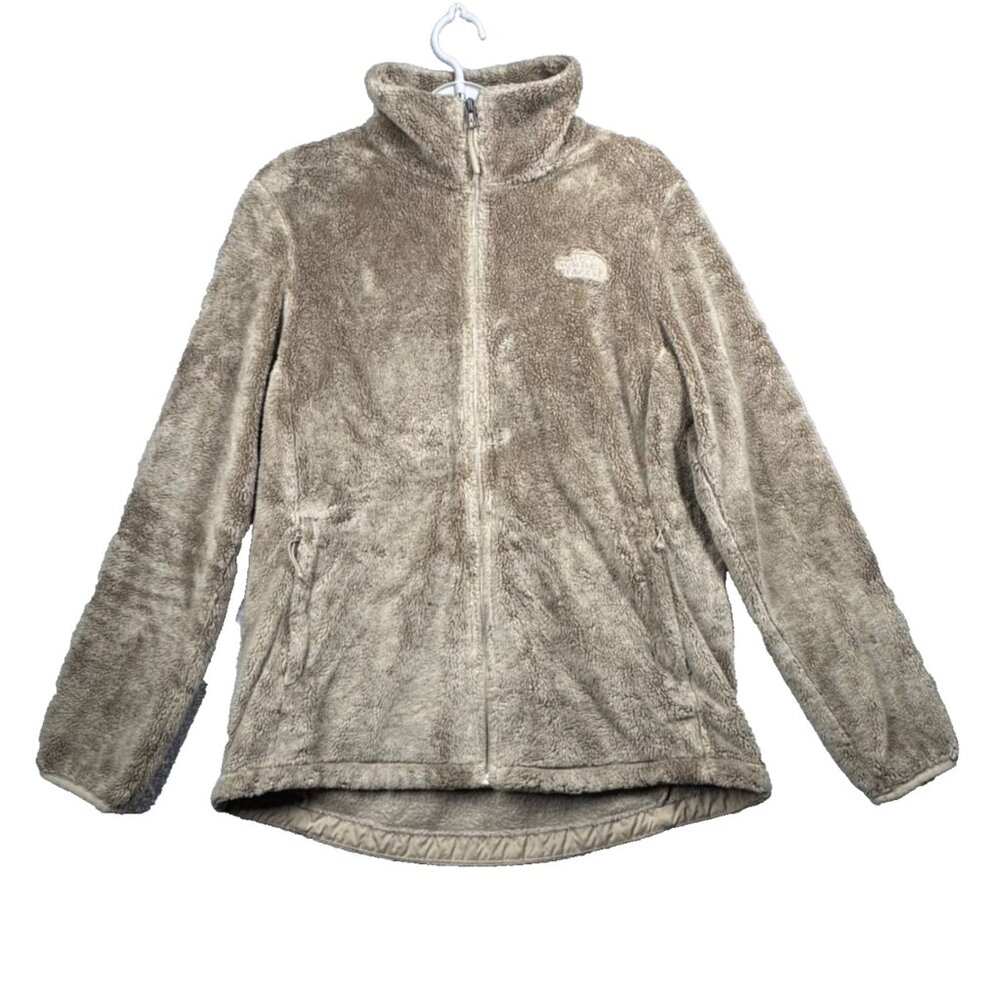 The North Face Osito Jacket Womens Teddy Fleece Full Zip L Beige Outdoor Layer